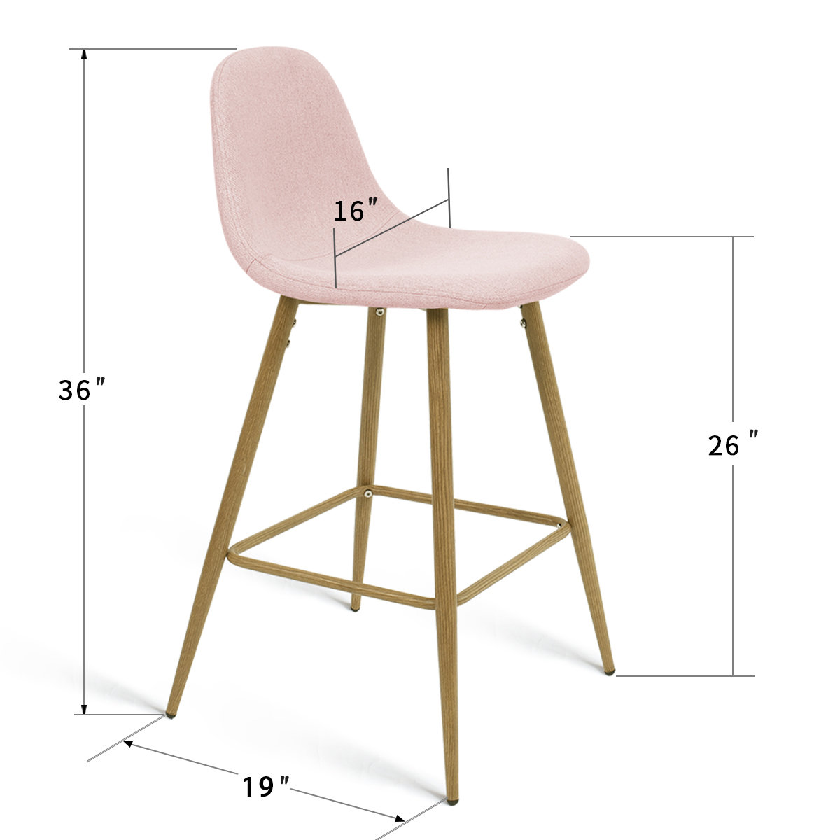 Mercury Row® Neece 26" Counter Stool (Set of 2) & Reviews Wayfair